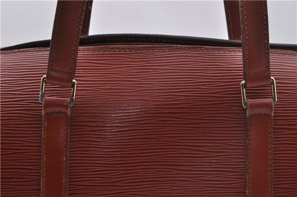 Authentic Louis Vuitton Epi Soufflot Hand Bag Brown M52223 LV 3367D