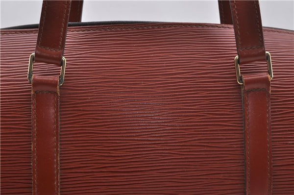 Authentic Louis Vuitton Epi Soufflot Hand Bag Brown M52223 LV 3367D