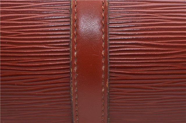 Authentic Louis Vuitton Epi Soufflot Hand Bag Brown M52223 LV 3367D