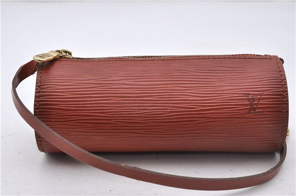 Authentic Louis Vuitton Epi Soufflot Hand Bag Brown M52223 LV 3367D
