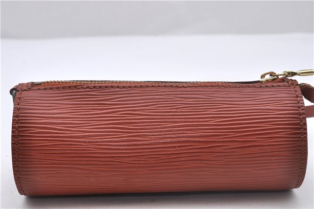 Authentic Louis Vuitton Epi Soufflot Hand Bag Brown M52223 LV 3367D