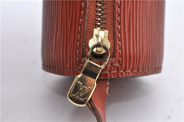 Authentic Louis Vuitton Epi Soufflot Hand Bag Brown M52223 LV 3367D