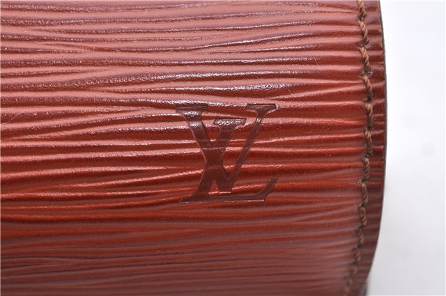 Authentic Louis Vuitton Epi Soufflot Hand Bag Brown M52223 LV 3367D