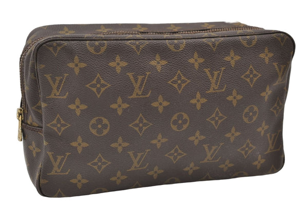 Authentic Louis Vuitton Monogram Trousse Toilette 28 Clutch Bag M47522 LV 3367E