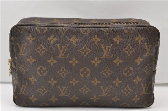 Authentic Louis Vuitton Monogram Trousse Toilette 28 Clutch Bag M47522 LV 3367E