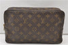 Authentic Louis Vuitton Monogram Trousse Toilette 28 Clutch Bag M47522 LV 3367E