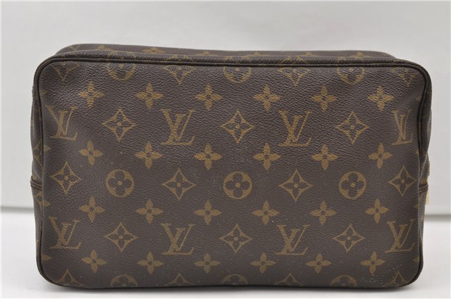 Authentic Louis Vuitton Monogram Trousse Toilette 28 Clutch Bag M47522 LV 3367E