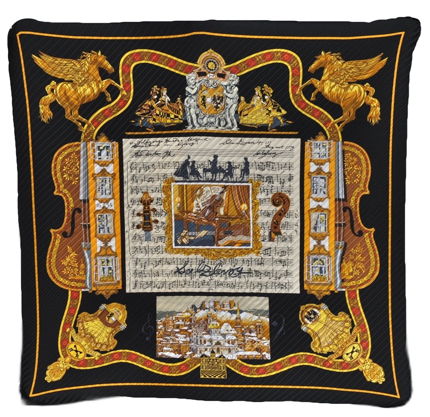 Authentic HERMES Pleats Scarf 