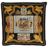 Authentic HERMES Pleats Scarf "IN SALZBURG" Silk Black 3367F