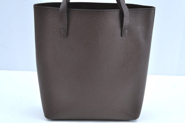 Authentic GUCCI Vintage Hand Tote Bag Purse Leather Brown 3367H