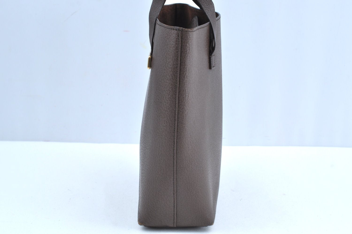 Authentic GUCCI Vintage Hand Tote Bag Purse Leather Brown 3367H