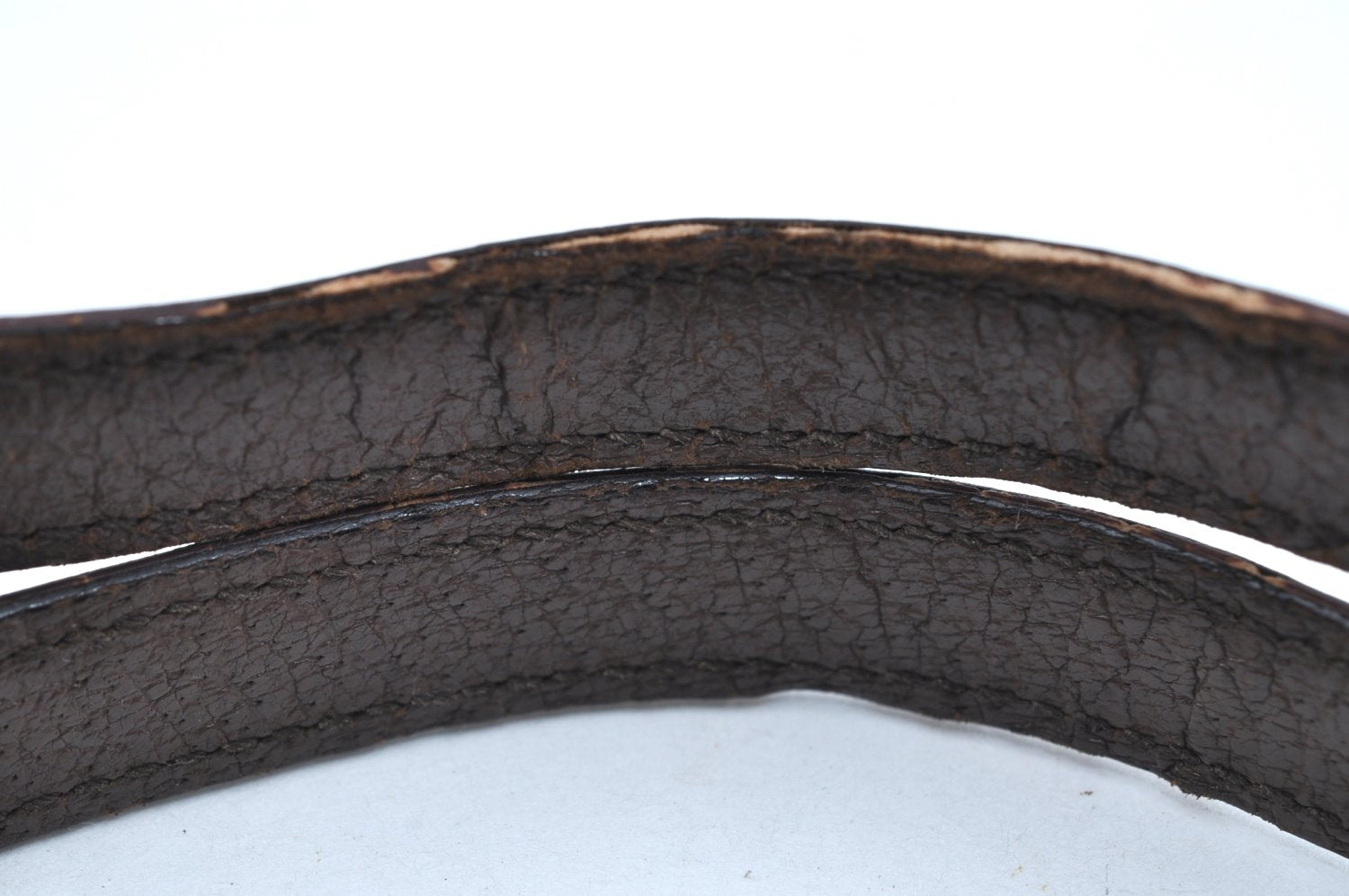 Authentic GUCCI Vintage Hand Tote Bag Purse Leather Brown 3367H