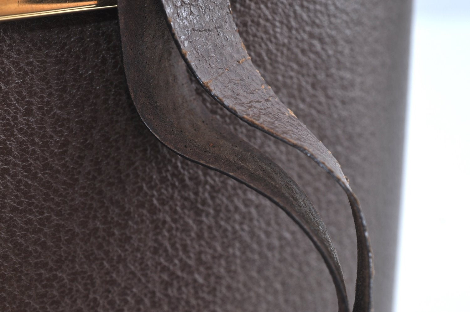 Authentic GUCCI Vintage Hand Tote Bag Purse Leather Brown 3367H