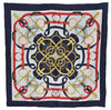 Authentic HERMES Carre 90 Scarf "Eperon d’or" Silk Navy 3370F