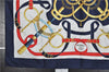 Authentic HERMES Carre 90 Scarf "Eperon d’or" Silk Navy 3370F