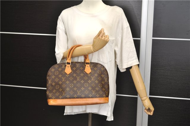 Authentic Louis Vuitton Monogram Alma Hand Bag Purse M51130 LV 3371E