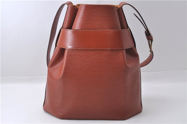 Authentic Louis Vuitton Epi Sac De Paule PM Shoulder Cross Bag Brown LV 3372D