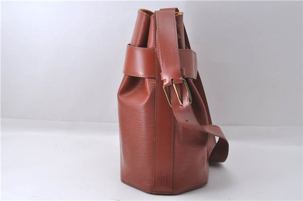 Authentic Louis Vuitton Epi Sac De Paule PM Shoulder Cross Bag Brown LV 3372D