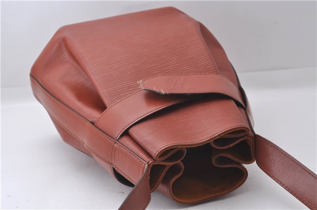 Authentic Louis Vuitton Epi Sac De Paule PM Shoulder Cross Bag Brown LV 3372D