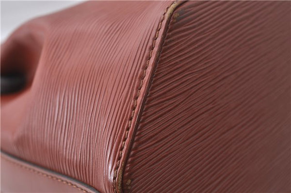 Authentic Louis Vuitton Epi Sac De Paule PM Shoulder Cross Bag Brown LV 3372D