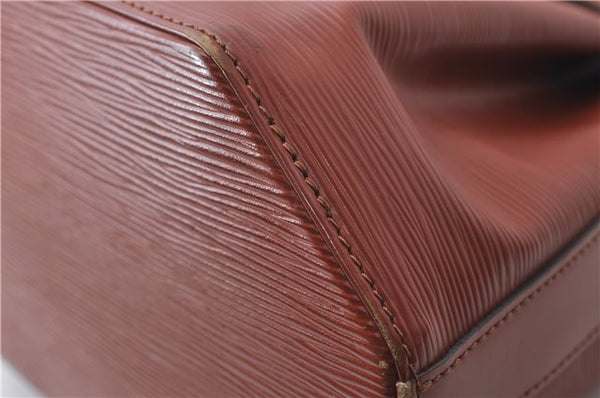 Authentic Louis Vuitton Epi Sac De Paule PM Shoulder Cross Bag Brown LV 3372D