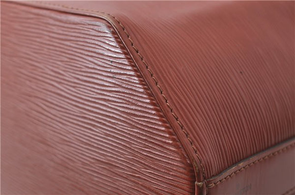 Authentic Louis Vuitton Epi Sac De Paule PM Shoulder Cross Bag Brown LV 3372D