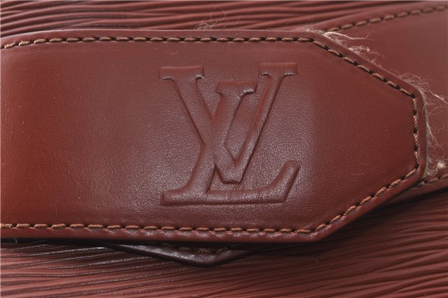 Authentic Louis Vuitton Epi Sac De Paule PM Shoulder Cross Bag Brown LV 3372D