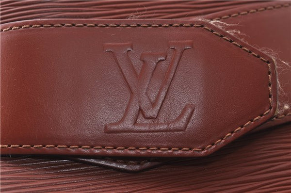 Authentic Louis Vuitton Epi Sac De Paule PM Shoulder Cross Bag Brown LV 3372D