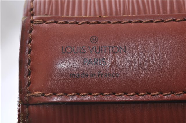 Authentic Louis Vuitton Epi Sac De Paule PM Shoulder Cross Bag Brown LV 3372D