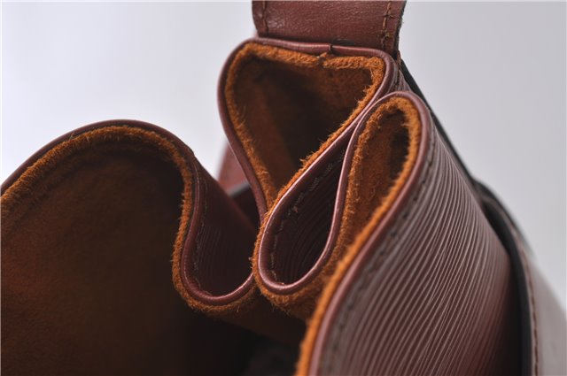 Authentic Louis Vuitton Epi Sac De Paule PM Shoulder Cross Bag Brown LV 3372D