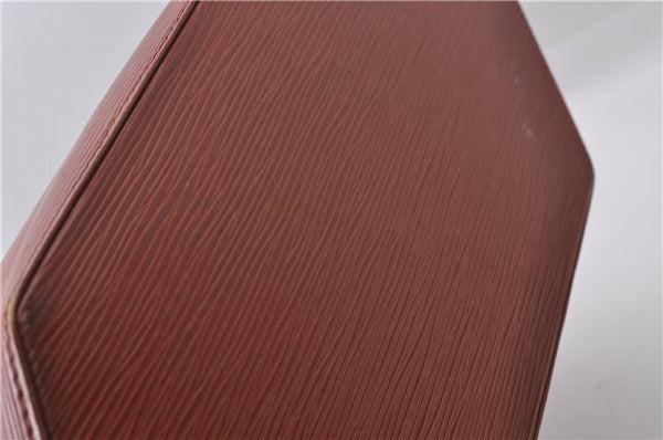 Authentic Louis Vuitton Epi Sac De Paule PM Shoulder Cross Bag Brown LV 3372D