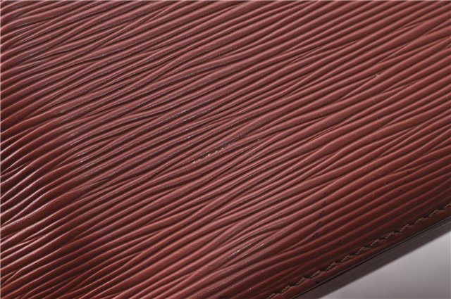 Authentic Louis Vuitton Epi Sac De Paule PM Shoulder Cross Bag Brown LV 3372D