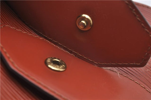 Authentic Louis Vuitton Epi Sac De Paule PM Shoulder Cross Bag Brown LV 3372D