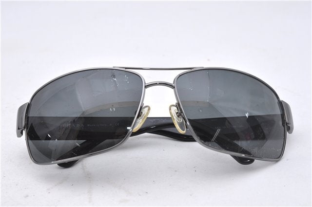 Authentic PRADA Sunglasses Titanium Plastic SPR660 Black Silver Box 3374D