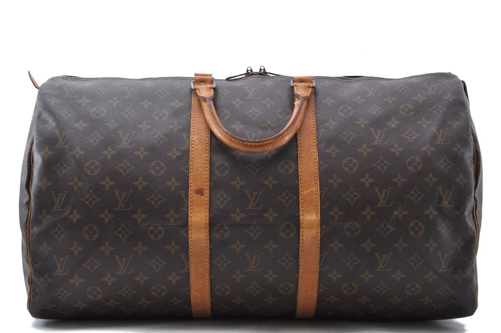 Authentic Louis Vuitton Monogram Keepall 55 Boston Bag M41424 LV 3375C