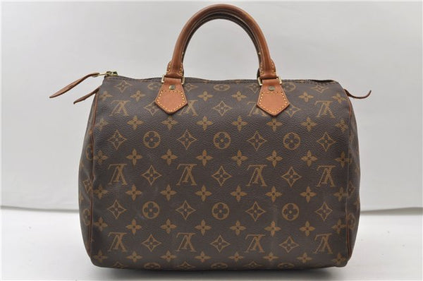 Authentic Louis Vuitton Monogram Speedy 30 Hand Boston Bag M41526 LV 3375E