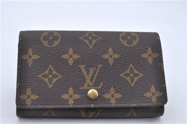 Auth Louis Vuitton Monogram Porte Monnaie Billets Tresor Wallet M61730 LV 3375F