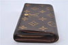 Auth Louis Vuitton Monogram Porte Monnaie Billets Tresor Wallet M61730 LV 3375F