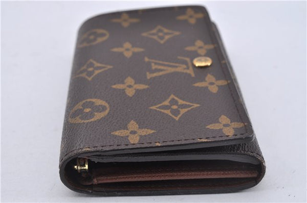 Auth Louis Vuitton Monogram Porte Monnaie Billets Tresor Wallet M61730 LV 3375F