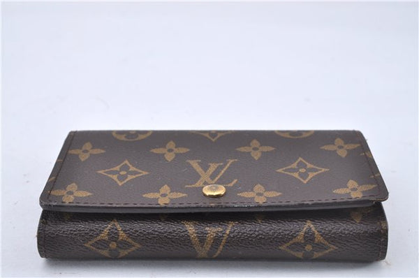 Auth Louis Vuitton Monogram Porte Monnaie Billets Tresor Wallet M61730 LV 3375F