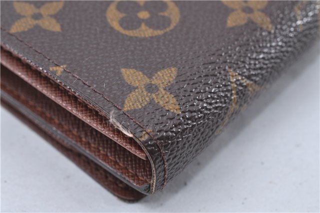 Auth Louis Vuitton Monogram Porte Monnaie Billets Tresor Wallet M61730 LV 3375F