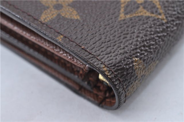 Auth Louis Vuitton Monogram Porte Monnaie Billets Tresor Wallet M61730 LV 3375F