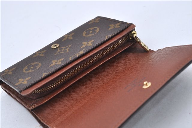 Auth Louis Vuitton Monogram Porte Monnaie Billets Tresor Wallet M61730 LV 3375F