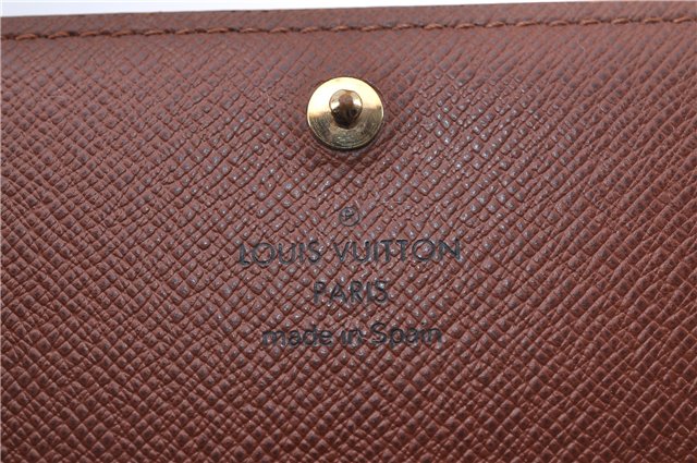 Auth Louis Vuitton Monogram Porte Monnaie Billets Tresor Wallet M61730 LV 3375F