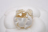 Authentic CHANEL Vintage Camellia Corsage Brooch Nylon White Box 3375I