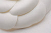 Authentic CHANEL Vintage Camellia Corsage Brooch Nylon White Box 3375I