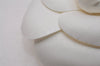 Authentic CHANEL Vintage Camellia Corsage Brooch Nylon White Box 3375I