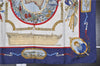 Authentic HERMES Carre 90 Scarf "LE GEOGRAPHE" Silk Blue 3377F