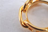 Authentic HERMES Scarf Ring Cheine D'ancre Design Gold Tone 3378F