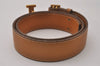 Authentic HERMES Vintage Leather Belt Size 70cm 27.6inches Brown 3378I